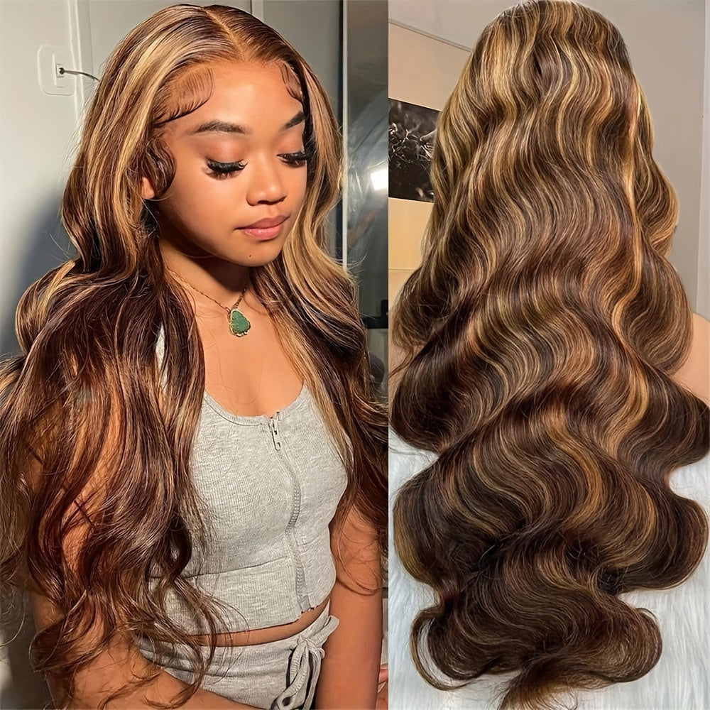250% Density Ultra-Lush Honey Blonde Body Wave Wig - 13x6x1 T-Part Remy Human Hair with Pre-Plucked Natural Hairline & Baby Hair